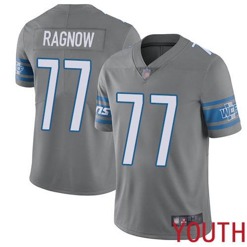 Detroit Lions Limited Steel Youth Frank Ragnow Jersey NFL Football #77 Rush Vapor Untouchable